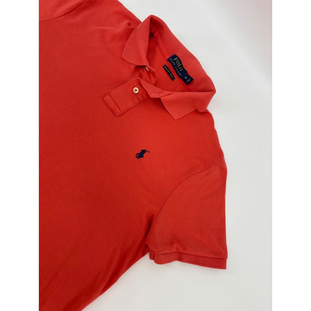 Polo Ralph Lauren Mens Medium Red Pima Soft Touch Short Sleeve Polo RN41381